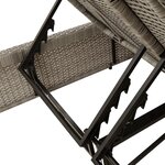 vidaXL Chaise longue double avec coussins gris clair résine tressée