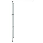 vidaXL Paroi de douche Noir 100x195 cm Verre ESG dépoli