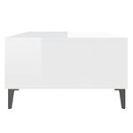 vidaXL Table basse blanc brillant 103 5x60x35 cm bois d'ingénierie