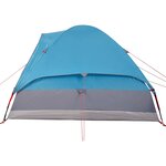 vidaXL Tente familiale à dôme 6 personnes bleu imperméable