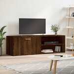 vidaXL Meuble TV chêne marron 120x34x37 cm bois d'ingénierie