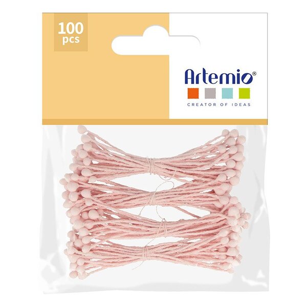 Set 100 Étamines Roses Papier