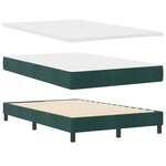Lit à ressorts vidaXL avec matelas vert foncé 120x200 cm en velours