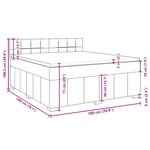vidaXL Sommier à lattes de lit avec matelas Taupe 180x200 cm Tissu
