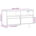 vidaXL Meuble TV mural avec lumières LED sonoma gris 100x31x45 cm