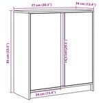vidaXL Buffet avec LED chêne fumé 77x34x85 cm bois d'ingénierie