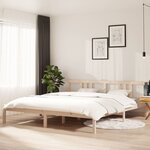 vidaXL Cadre de lit bois massif 180x200 cm super king