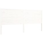 vidaXL Cadre de lit avec tête de lit blanc 200x200 cm bois massif