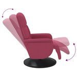 vidaXL Fauteuil inclinable avec repose-pied rouge bordeaux velours