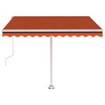 vidaXL Auvent automatique sur pied 350x250 cm Orange/marron