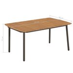 vidaXL Ensemble à manger de jardin 7 Pièces Résine tressée Gris