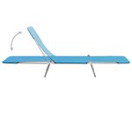 vidaXL Chaises longues pliables lot de 2 Acier et tissu Bleu
