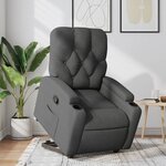 vidaXL Fauteuil inclinable Gris foncé Tissu