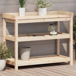 vidaXL Table de rempotage avec étagères 108x45x86 5 cm bois massif pin