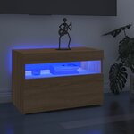 vidaXL Meubles TV avec lumières LED 2 Pièces Chêne sonoma 60x35x40 cm
