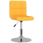 vidaXL Chaises pivotantes à manger lot de 6 jaune tissu