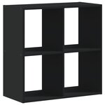 vidaXL Bibliothèque noir 68 5x32x68 5 cm bois d'ingénierie