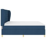 Lit à ressort vidaXL avec matelas bleu 200x200 cm en tissu