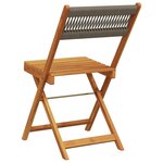 vidaXL Chaises pliables de jardin 4 Pièces gris bois d'acacia massif