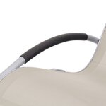 vidaXL Chaise à bascule d'extérieur Crème Textilène
