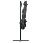 vidaXL Parasol déporté avec LED et mât en acier 250x250 cm Anthracite