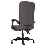 Fauteuil de massage inclinable de bureau informatique étude similicuir gris 02_0025408
