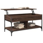 vidaXL Table basse chêne marron 100x50x50cm bois d'ingénierie et métal