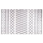 vidaXL Tapis lavable noir et blanc 120x170 cm antidérapant