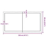 vidaXL Dessus de table bois massif traité bordure assortie