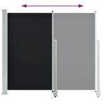 vidaXL Auvent latéral rétractable de patio 140 x 300 cm Noir