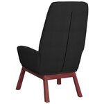 vidaXL Chaise de relaxation avec repose-pied Noir Tissu