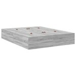 vidaXL Cadre de lit de rangement Gris Sonoma 150x200 cm
