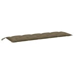 vidaXL Coussins de banc de jardin lot de 2 taupe mélangé tissu