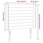 vidaXL Tête de lit à LED Crème 103x16x118/128 cm Tissu