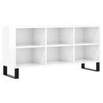 vidaXL Meuble TV blanc brillant 103 5x30x50 cm bois d'ingénierie