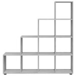 vidaXL Bibliothèque escalier Sonoma gris 142 cm Bois d'ingénierie