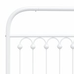 vidaXL Cadre de lit métal sans matelas et tête de lit blanc 160x200 cm
