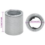 vidaXL Conduit d'échappement PVC 6 m Ø12 5 cm