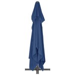 vidaXL Parasol de jardin en porte-à-faux et mât en aluminium bleu azur