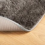 vidaXL Tapis ISTAN à poils longs aspect brillant gris Ø 80 cm