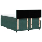 vidaXL Sommier à lattes de lit et matelas Vert foncé 140x200cm Velours