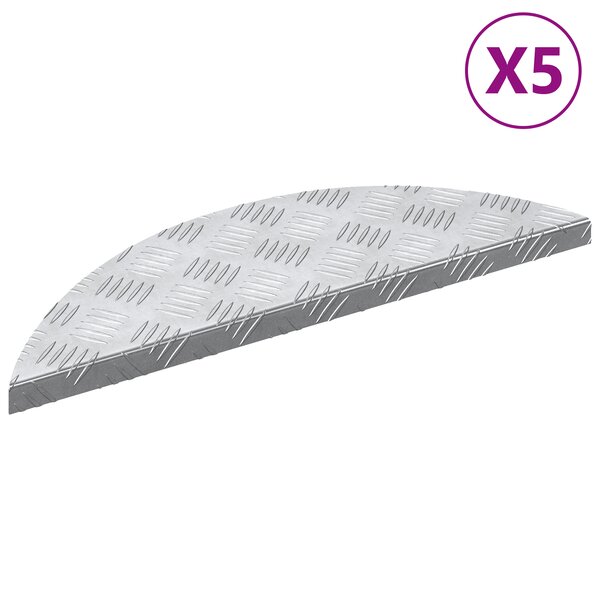 vidaXL Treads en Aluminium 5 Pièces Antidérapants 60x18 cm