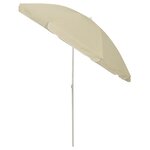 vidaXL Parasol de plage Jaune sable 240 cm