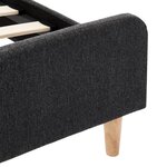 vidaXL Cadre de lit Gris foncé Jute 90 x 200 cm
