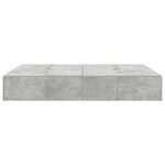 Cadre de lit de rangement vidaXL Gris béton 140x200 cm