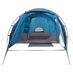 vidaXL Tente de camping tunnel 4 personnes bleu imperméable