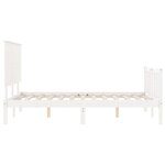 vidaXL Cadre de lit sans matelas blanc 140x200 cm bois de pin massif