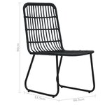 vidaXL Chaises de jardin lot de 2 Résine tressée Noir