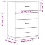 vidaXL Buffets 2 Pièces blanc 60x39x80 cm bois d’ingénierie