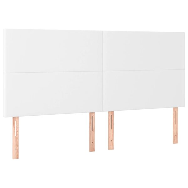 vidaXL Têtes de lit 4 Pièces Blanc 90x5x78/88 cm Similicuir